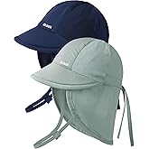 OLIKER Baby Sun Hat with Breathable Mesh, Neck Flap Infant Unisex Boys Girls Toddler UPF 50+ Summer Beach Swim Adjustable