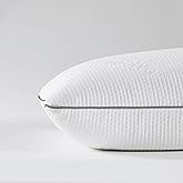 Saatva Graphite Memory Foam Cooling Pillow - 1 Pack, Queen (28" x16) - Contoured Support for Side & Back Sleepers - Standard Loft (4"-5") - Removable Machine-Washable Cotton Knit Cover