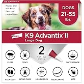 K9 Advantix II Flea &amp; Tick Topical for Large Dogs 21&ndash;55 lbs., 2ct | Vet-Recommended, 30-Day Protection, Treats &amp; Prevents Fleas, Ticks, Mosquitoes, Biting Flies, and Lice