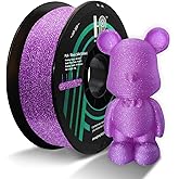 HP3DF Glitter PLA Filament, Twinkling 3D Printer Filament, PLA Filament 1.75mm Dimensional Accuracy +/- 0.02mm, 1KG Spool (2.2 lbs), Fit Most FDM Printer (Glitter Purple)