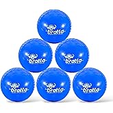 Bratla Wind Cricket Balls - Soft Training Practice Cricket Air Balls for Coaching Indoor &amp; Outdoor - Blue Orange Neon/Yellow Pack of 6