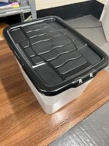 TENLITE Pack of 3 10L Curve Clear Storage Box with Black Lid view 3