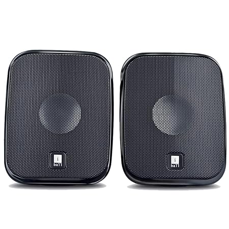 iBall Decor 9-2.0 USB Powered Computer Multimedia Speakers with in-line Volume Controller, Black