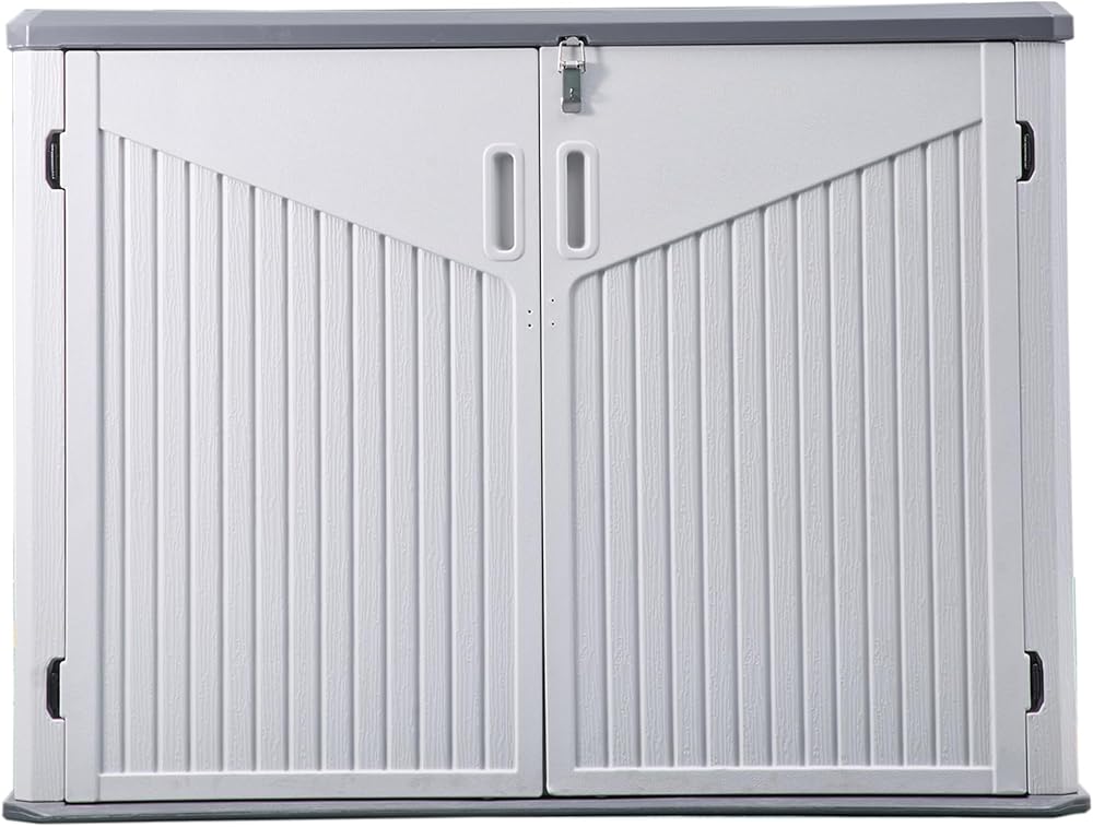 Panana Plastic Garden Storage Outdoor Furniture White 132 x 72 x 99 cm
