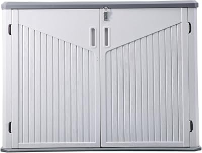 Panana Plastic Garden Storage Outdoor Furniture White 132 x 72 x 99 cm