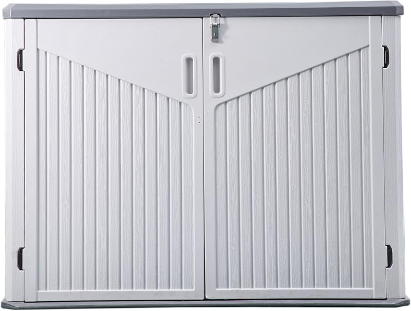 Panana Plastic Garden Storage Outdoor Furniture White 132 x 72 x 99 cm