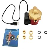 ZFQPTO UP15-18B5 59896114 115V Circulator Pump 1/25 HP 1/2" Sweat End Open System Hot Water Circulator, Bronze Recirculating Pump Fits for Grundfos, Red