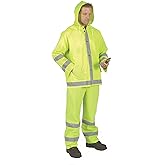 Galeton Repel Rainwear Reflective PVC Rain Suit .35mm Lime 8000975, large (8000975-XXL)