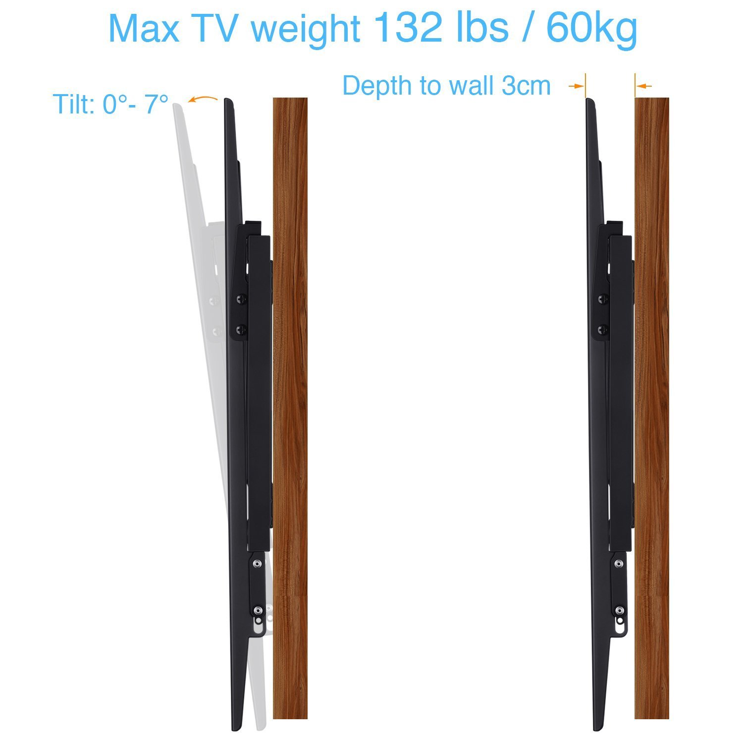 Perlegear TV Wandhalterung Schwenkbar Neigbar Für 23-55 Zoll TVs! Hält 30KG, mit Voll Beweglichem Gelenk-Arm! Passt LED, LCD, OLED, Plasma, Flachbild TVs, VESA 75x75mm-400x400mm, mit 3m HDMI Kabel (32-70 Zoll / Neigbar)