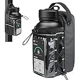 TAEYONK Magnetic Gym Bag for Men & Women, Magnetic Gym Water Bottle Bag with Touch-screenable Phone Pocket, Small Gym Pouch with 5 Strong Magnets, Sling Gym Bags for Fitness, Travel, Sports