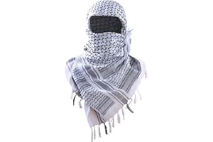 Luxns Military Shemagh Tactical Desert Scarf / 100% Cotton Keffiyeh Scarf Wrap for Men And Women