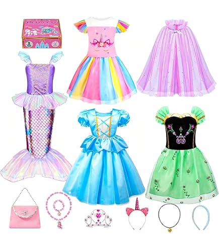 Amazon.com: Disney Princess Dress Up Set, Multicolored : Clothing, Shoes &  Jewelry