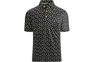 DEER LADY Mens Golf Shirts Short Sleeve Moisture Wicking Dry Fit Performance Athletic Polo Shirt