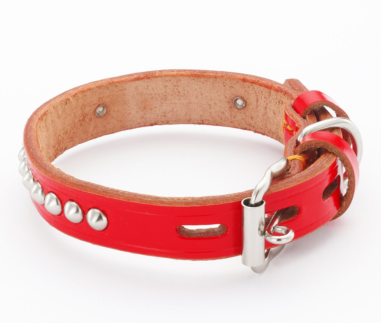 ペティオ (Petio) 手縫平首輪中一 レッド 短毛・小型犬用 21mm商品画像