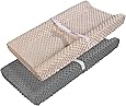 AceMommy Lot de 2 housses de matelas à langer ultra douces en peluche Minky pour bébé garçon et fille
