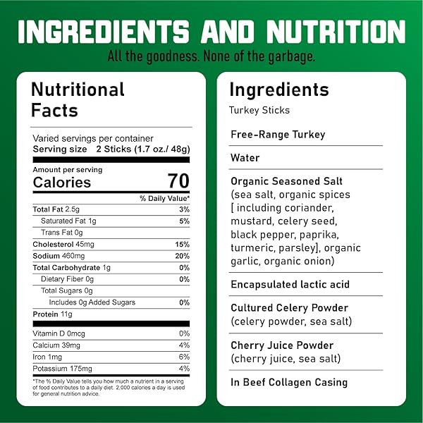 NICK’S STICKS CLEAN & BALANCED FREE RANGE TURKEY SNACK STICKS | MADE IN THE USA | GLUTEN FREE | PALEO, KETO, WHOLE30 APPROVED | NO SOY, ANTIBIOTICS OR HORMONES (12 – 1.7OZ. PACKS OF 2 STICKS)