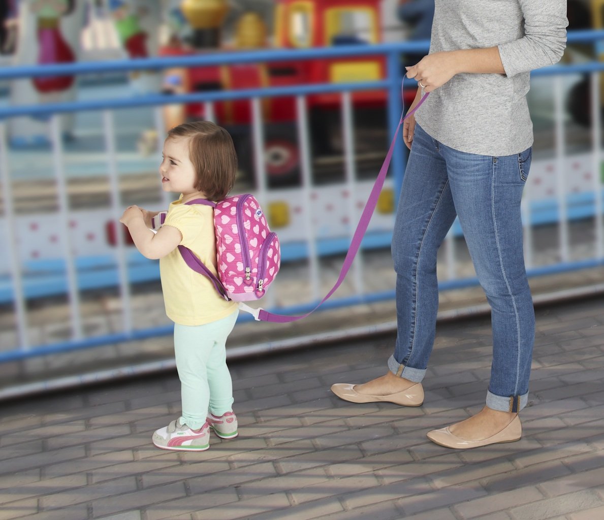 Nuby Quilted Baby Backpack with Safety Harness,Pink Hearts Pricepulse