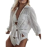 Breezy Lane Beach Cover Up for Women Button Down Shirt Swimsuit Coverup Bathing Suit Cover Ups for Swimwear Vacation