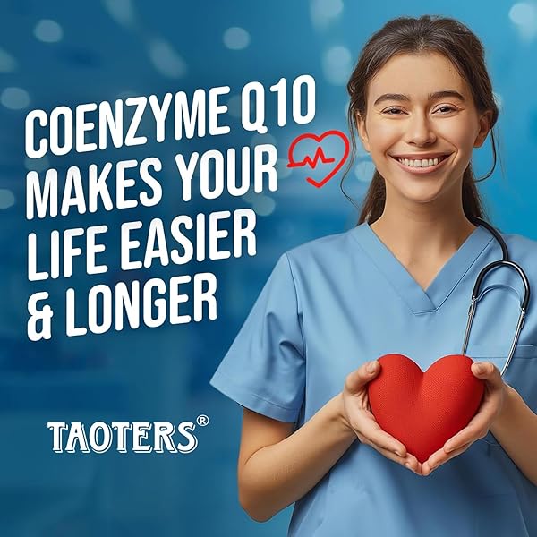 TAOTERS COQ10 400MG SUPPLEMENT PER SERVING| COENZYME Q10 CAPSULES WITH ORGANIC DANDELION ROOT 840MG, CALCIUM 64MG, BLACK PEPPER EXTRACT 40MG| SUPPORT FOR HEART HEALTH & ENERGY PRODUCTION| 60 CAPSULES