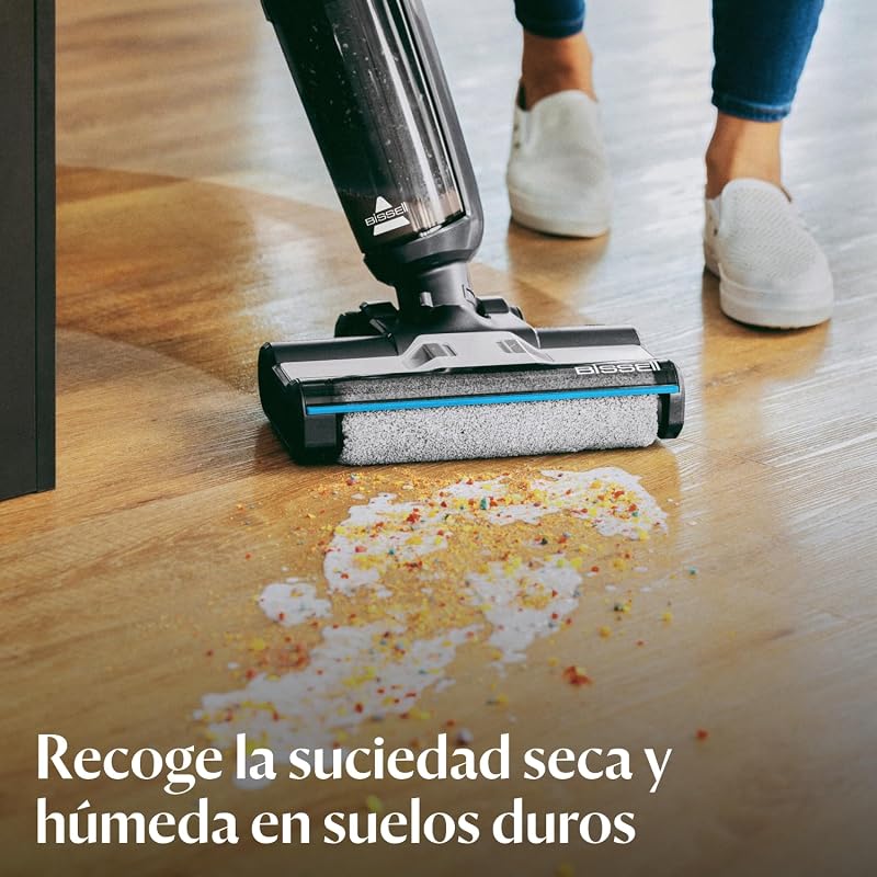 Bissell crosswave hf3 sem fio | lavadoras de piso úmido e seco para pisos duros | aspirar, esfregar e secar | sem fio | para pisos duros | 70db | preto/branco/azul bosanova | 3598n