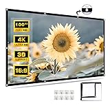 100 Inch Projector Screen, VenirCool Portable