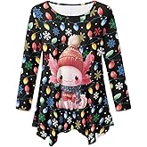 Showudesigns Christmas Tunic Tops for Women Plus Size Christmas Shirts Gifts