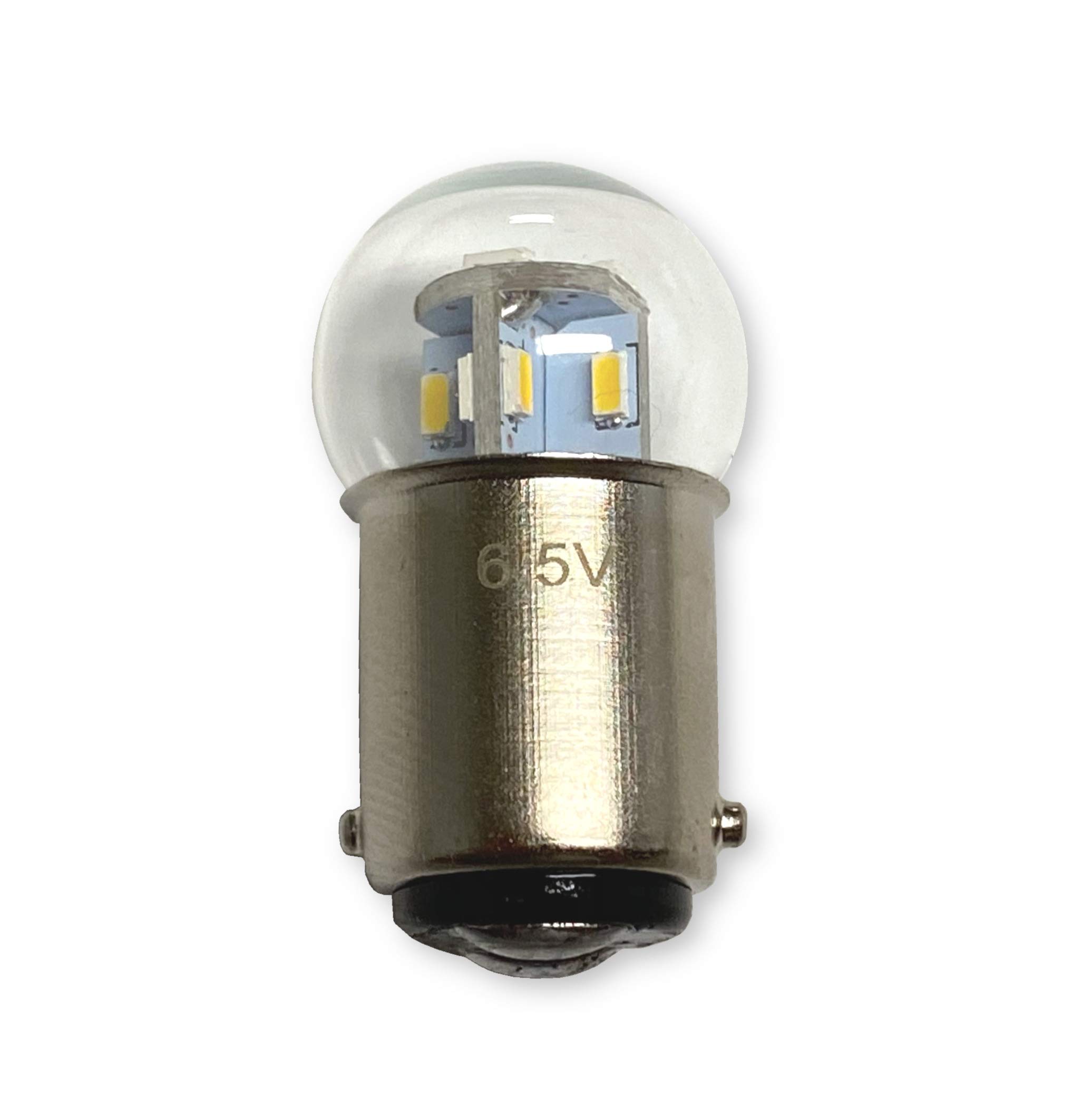 Photo 1 of Aero-Lites.com #82, 64 Globe Shape Miniature Bulb LED Replacement | 6.5-Volt | BA15D Base (1-Pack; Bright White)