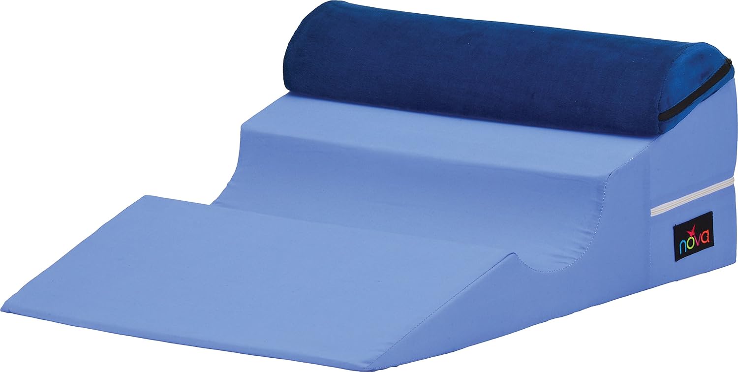 NOVA Bed Wedge for Back & Side Sleepers with Half Roll Pillow Insert, Bed Wedge with Cut Out for Side Sleepers, Combo Bed Wedge & Half Roll Pillow: Health & Personal Care