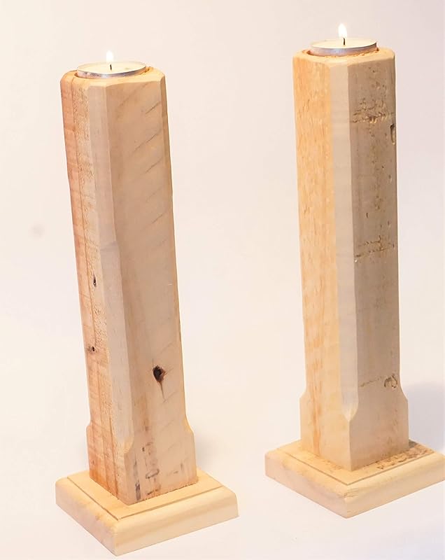 Farmhouse Rustic Candle Holders from Reclaimed Wood Handmade