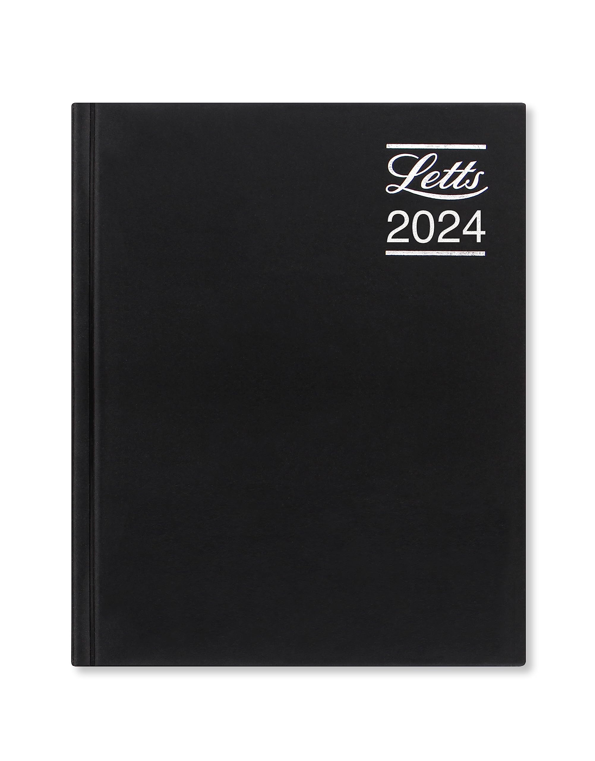 Letts Rhino 2024 diary - A5 day to a page with appointments - black
