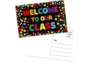 BIZIBAFF Welcome Back to School Postcards for Students - 30PCS Welcome to Our Class Postcard for Kids from Teacher Kindergarten Preschool Elementary School Gifts Teacher Supplies