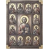 Veronese Design 12.25 Inch Jesus and The Twelve Apostles Wall Plaque Christian Catholic Religious Sculpture