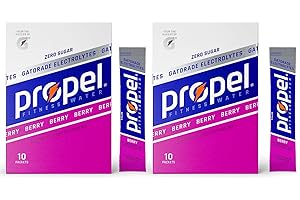 Propel Powder Packets, Berry With Electrolytes, Vitamins and No Sugar, 20 Count (Pack of 2) - in GARIZZE Box