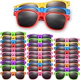 ASTARON 16/32/64 Pack Party Sunglasses Bulk Neon Party Favor Goody Bag Filler for Beach Wedding Pool Party Supplies, 8 Colors