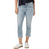 Silver Jeans Co. Women's Elyse Mid Rise Comfort Fit Capri Jeans
