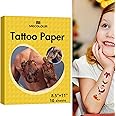 Printable Temporary Tattoo Paper for Laser/Inkjet Printer - 8.5"X11"-10 sets DIY Personalized Image Transfer Sheet for skin, Halloween, New Year