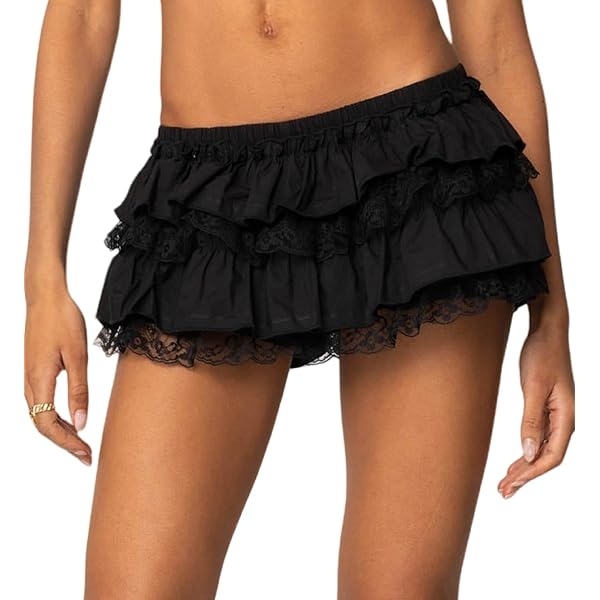 スカート soorploom skort 8y NUFIWI Women Bloomers Skort Lace Layered Ruffle Mini Skater