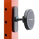 Magnetic Gym Phone Mount for MagSafe Accessories – Dual Magnet Stand for iPhone 17 and Android compatible with MagSafe Phone Stand with Alloy Base – Gym Essentials for Workouts Recording, Home, Garage