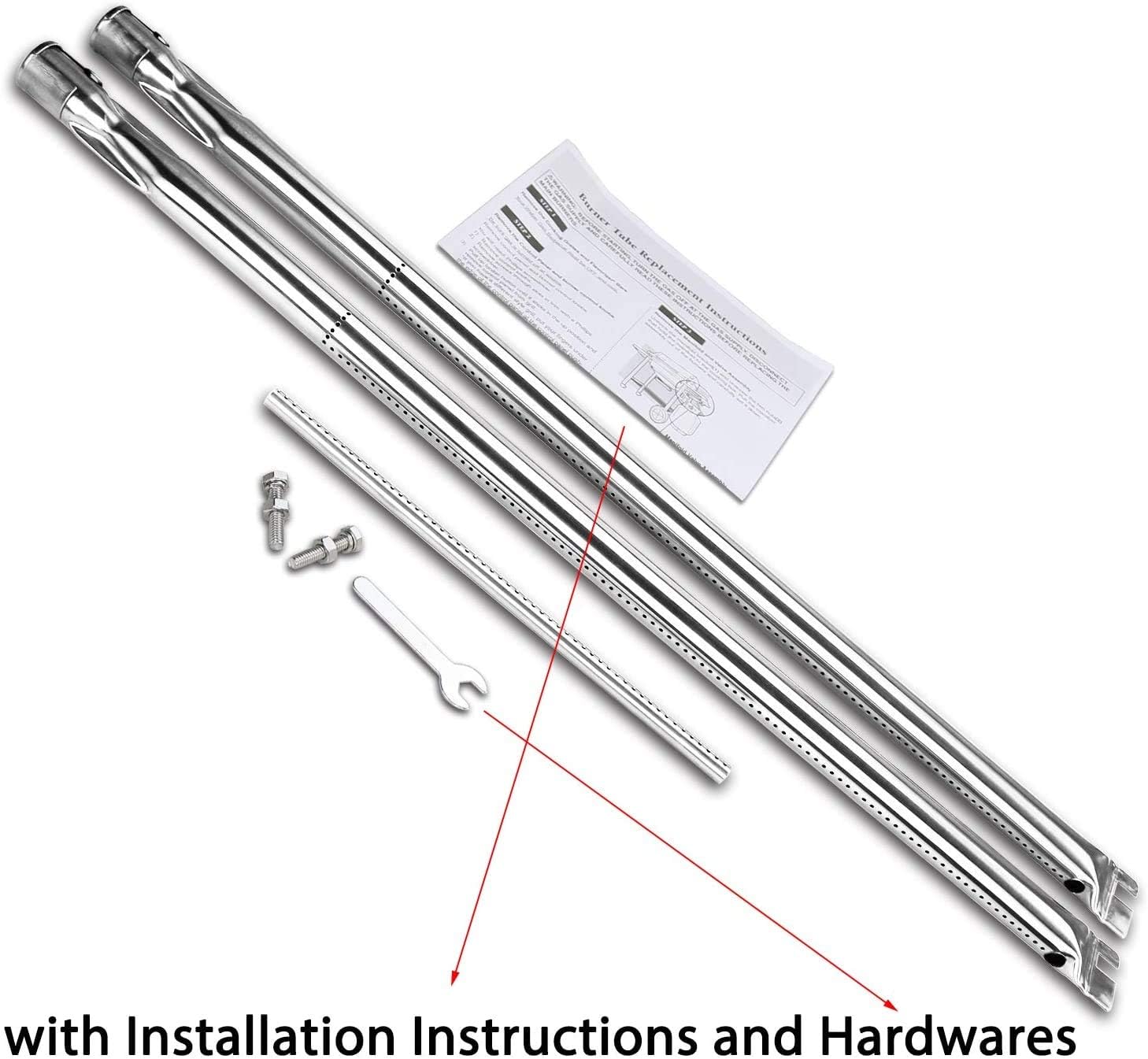 GFTIME 7507 68.6CM Burner Replacement Part for Weber Spirit E210 E220 S210 S220 (with SIDE burner knobs), Spirit 500 - Image 5