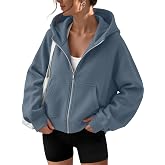 AUTOMET Womens Zip Up Hoodies Fleece Jackets 2026 Oversized Sweatshirts | Fall Fashion Outfits Trendy Winter Fleece Clothes 2