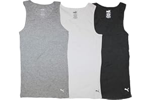 Puma Mens Men's 3 Pack Ribbed Tank TopsUndershirt