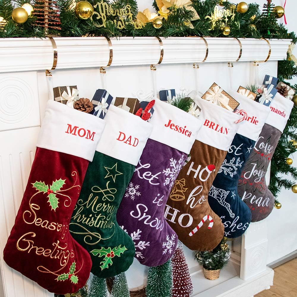 Stockings & Holders - GEX Christmas Stockings Personalized Custom Name for Family 22