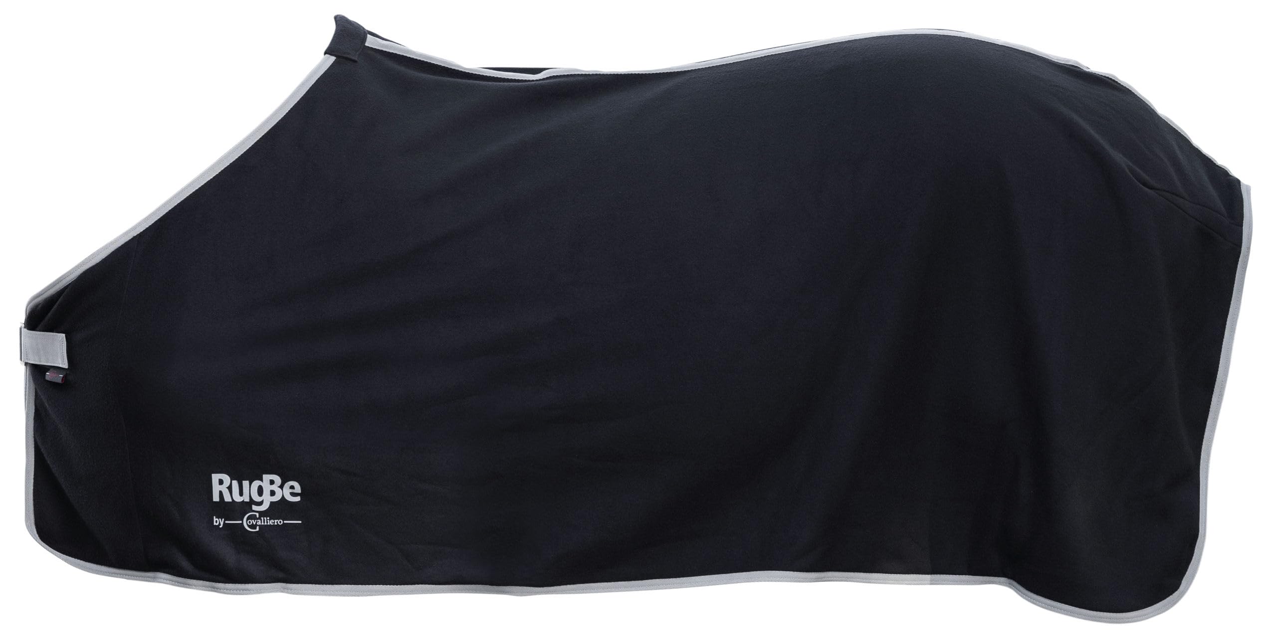 RugBe Economic Fleece Blanket, Black, 115 cm