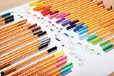 Stabilo point 88 Fineliner Pack of 10 Strawberry Red 0.4 mm rugged metal tip view 5