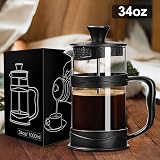 Paracity 1000ml French Press Coffee Maker Black 4 Cup with 3 Filters view 7