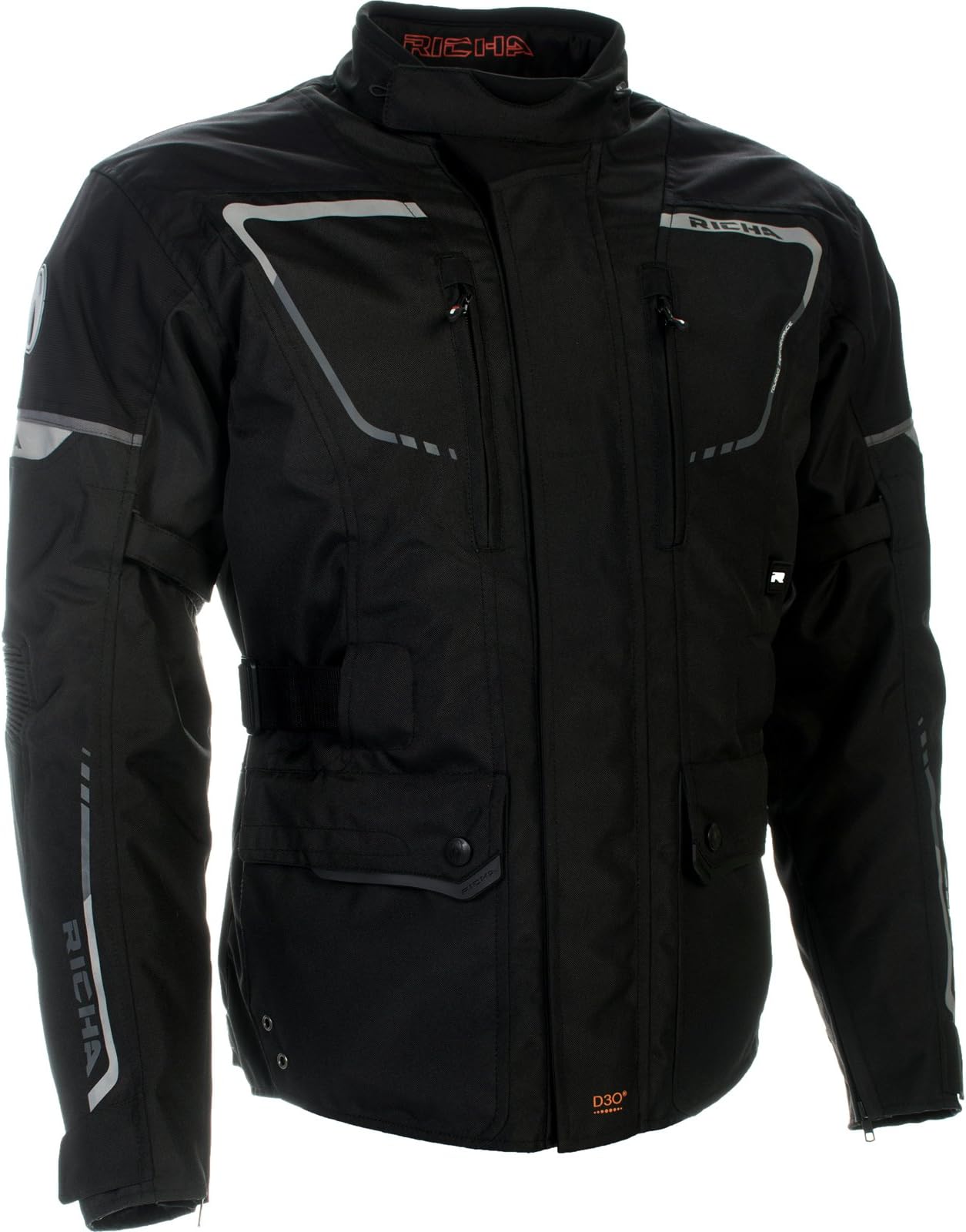 Richa Phantom 2 Waterproof Textile Breathable Motorcycle Jacket - Black XL
