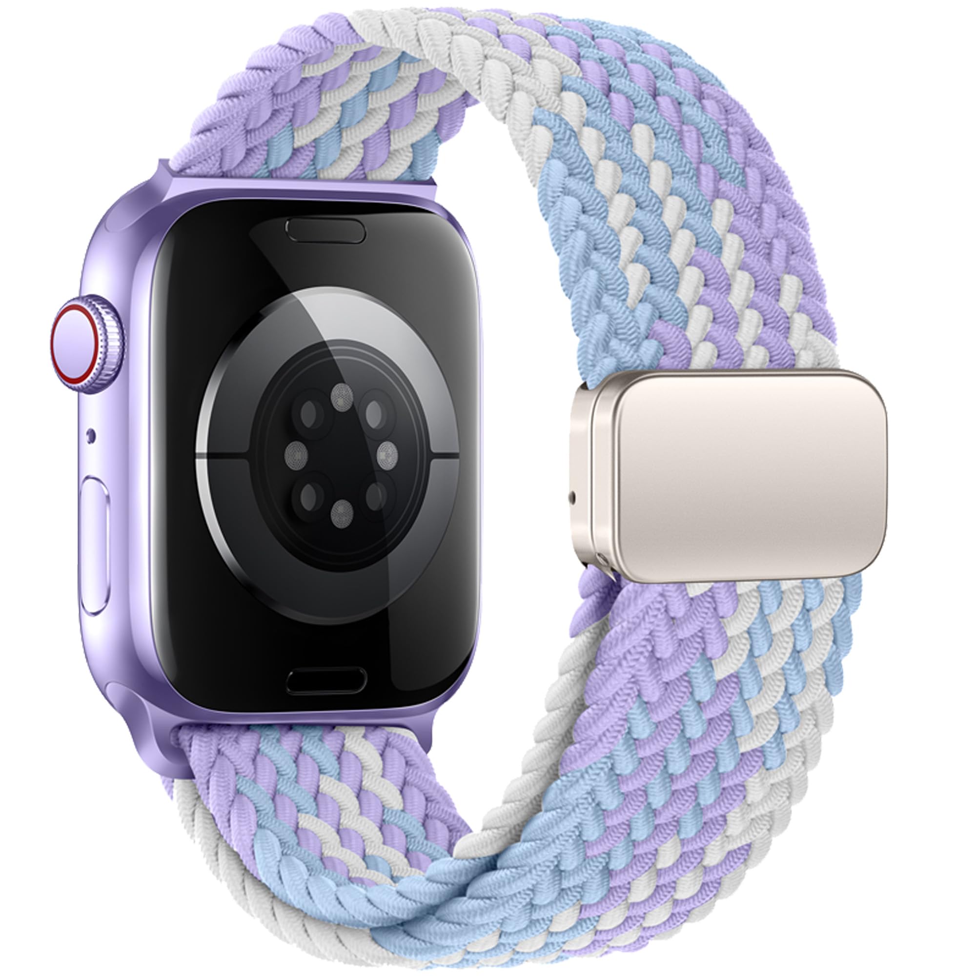 Mazoft Braided Bands With Magnetic Clasp Compatible with Apple Watch Band 38mm 40mm 41mm 42mm 44mm 45mm 46mm 49mm;Nylon Sport Loop Strap for iWatch Ultra 3 & 2 Series 11 10 9 8 7 6 SE 5 4 3 Women Men