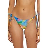 BECCA Women's Standard Paper Mache Reversible Tie Side Bikini Bottom, Cheeky Coverage, Swimwear Separates, Multicolor