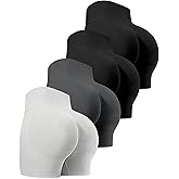 CHRLEISURE Workout Gym Biker Shorts, High Waisted Butt Lifting Scrunch Butt Sports Seamless Shorts Sets 4 Piece