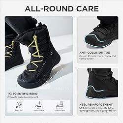 HAPPY NOCNOC Boys Girls Snow Boots Waterproof